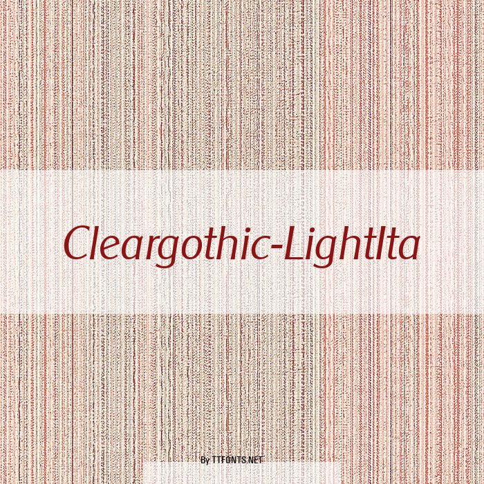 Cleargothic-LightIta example