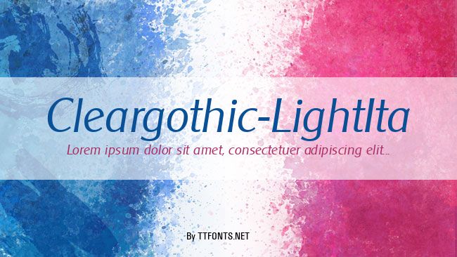 Cleargothic-LightIta example