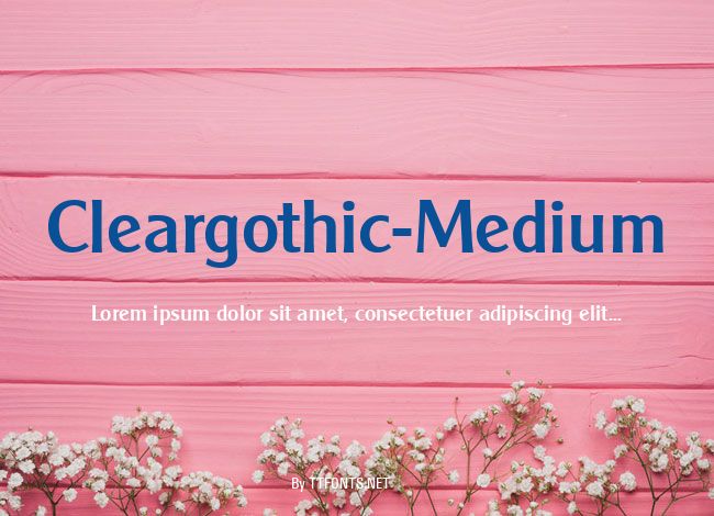 Cleargothic-Medium example
