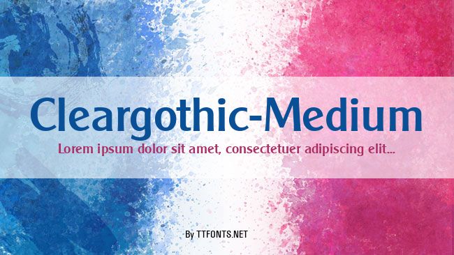 Cleargothic-Medium example
