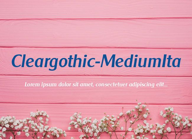 Cleargothic-MediumIta example