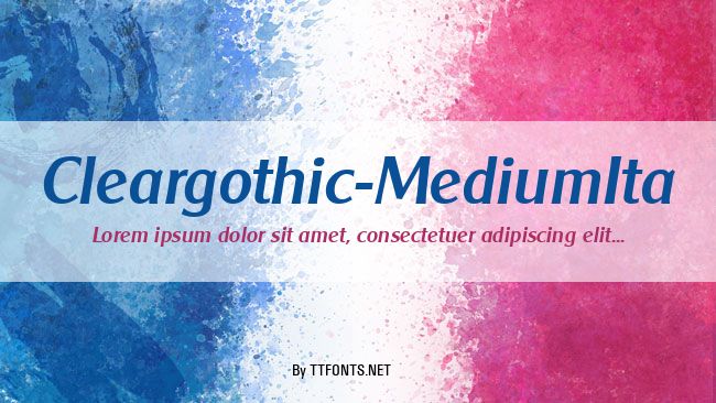 Cleargothic-MediumIta example