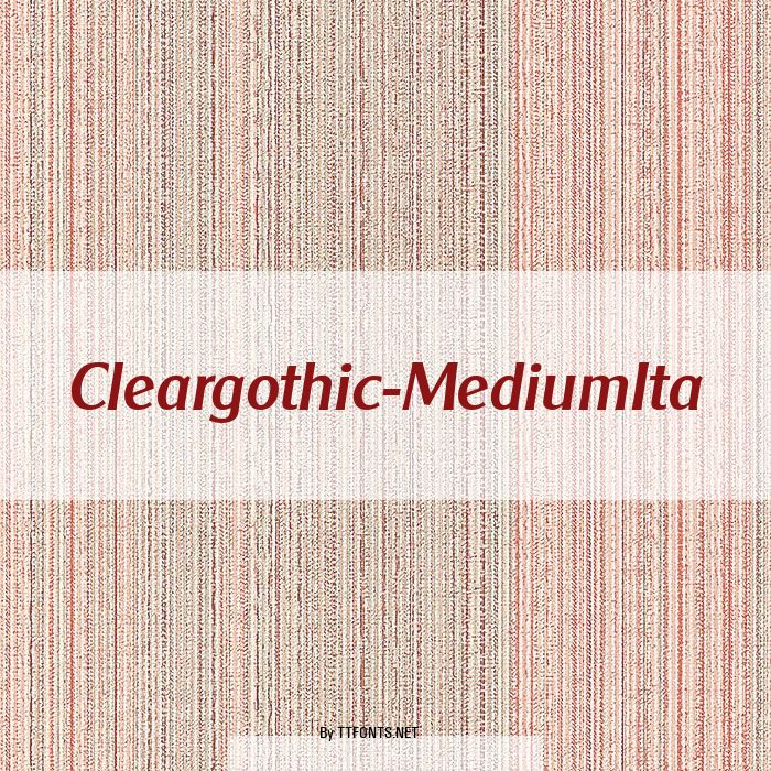 Cleargothic-MediumIta example