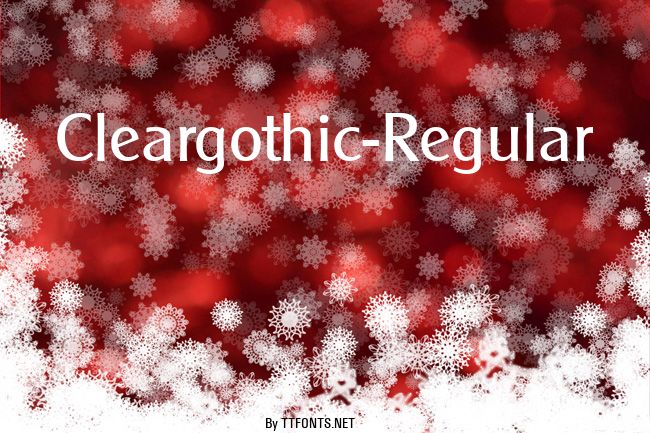 Cleargothic-Regular example
