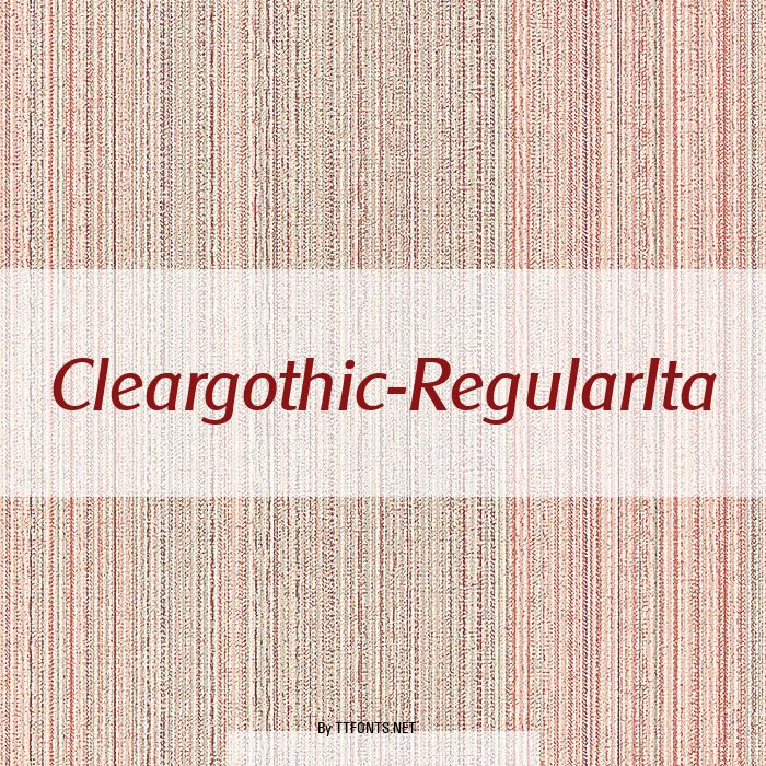 Cleargothic-RegularIta example
