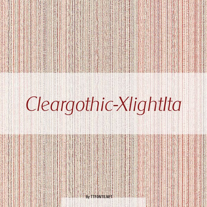 Cleargothic-XlightIta example