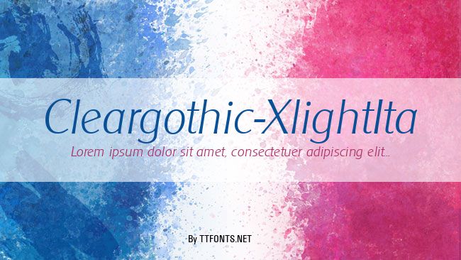 Cleargothic-XlightIta example