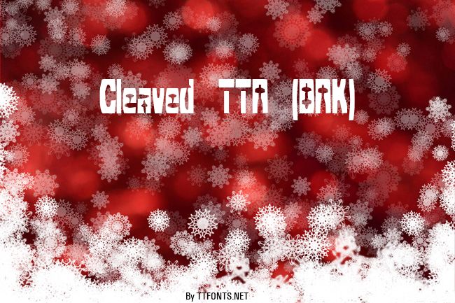 Cleaved TTR (BRK) example