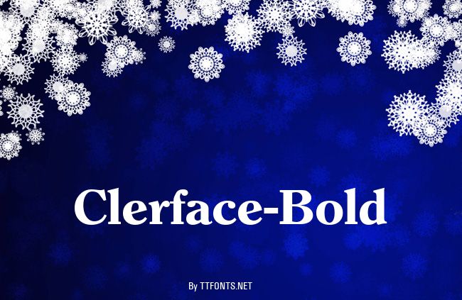 Clerface-Bold example