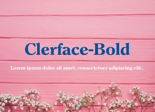 Clerface-Bold example