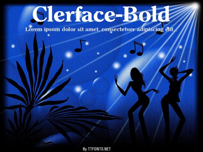 Clerface-Bold example