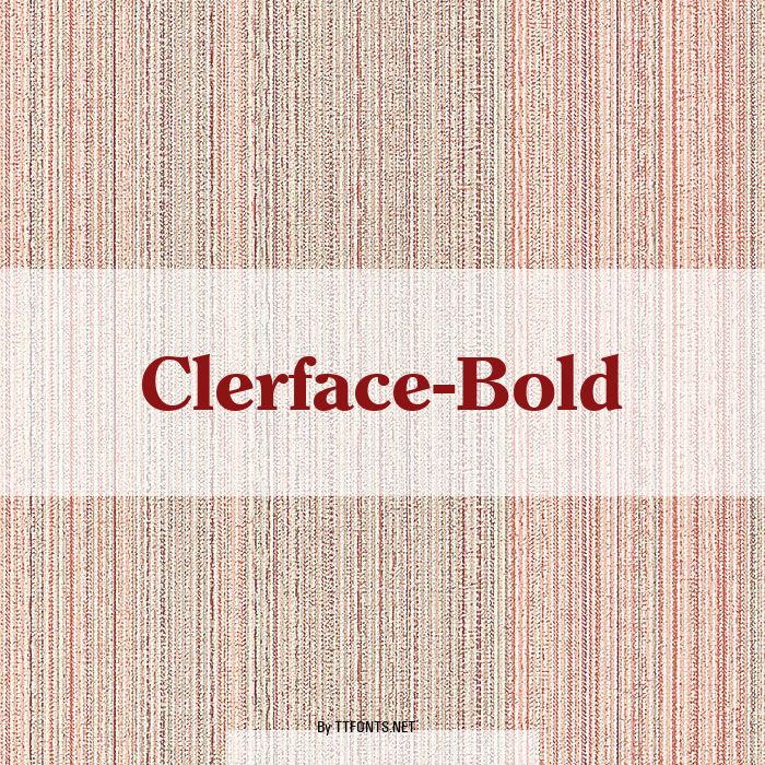 Clerface-Bold example