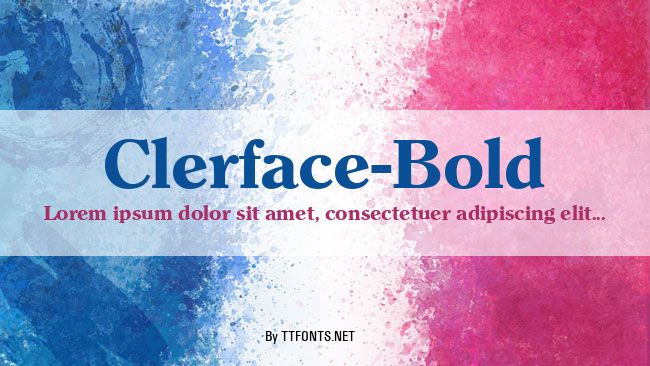 Clerface-Bold example