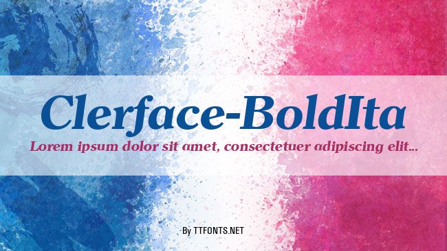 Clerface-BoldIta example
