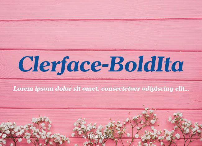 Clerface-BoldIta example