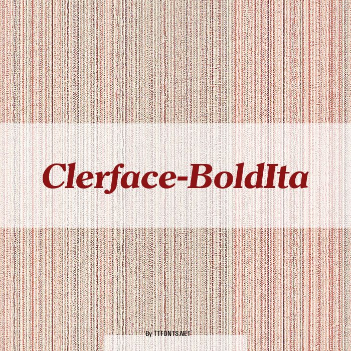 Clerface-BoldIta example