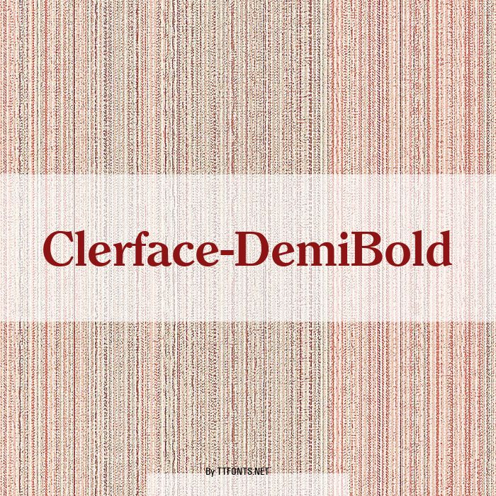 Clerface-DemiBold example