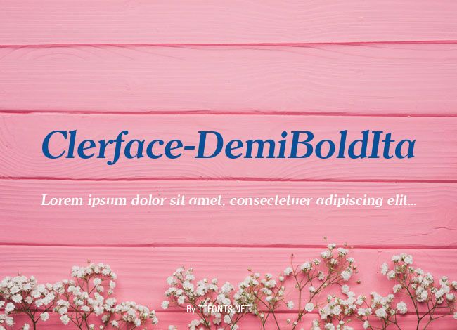 Clerface-DemiBoldIta example