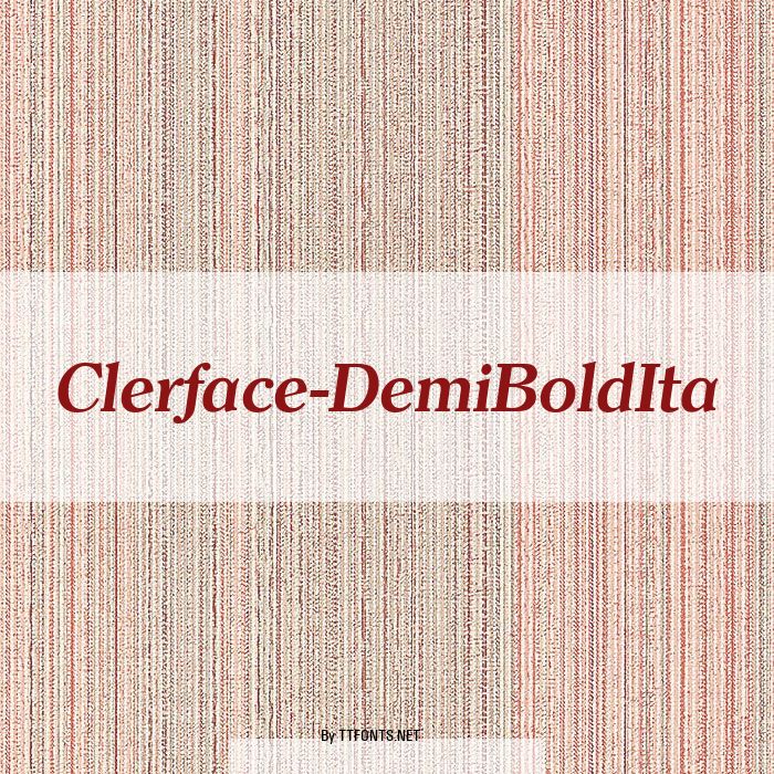 Clerface-DemiBoldIta example