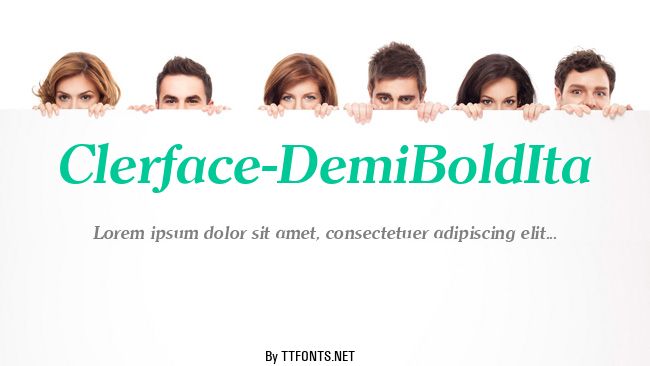 Clerface-DemiBoldIta example