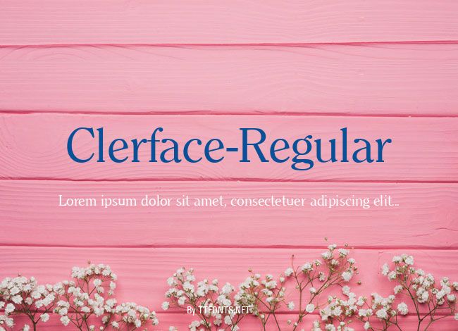 Clerface-Regular example