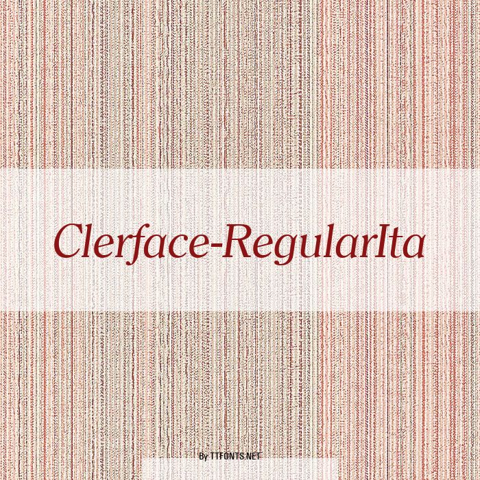 Clerface-RegularIta example
