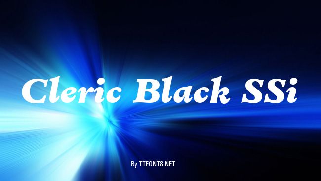 Cleric Black SSi example