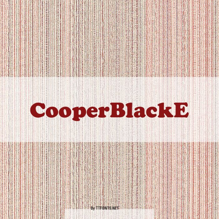 CooperBlackE example