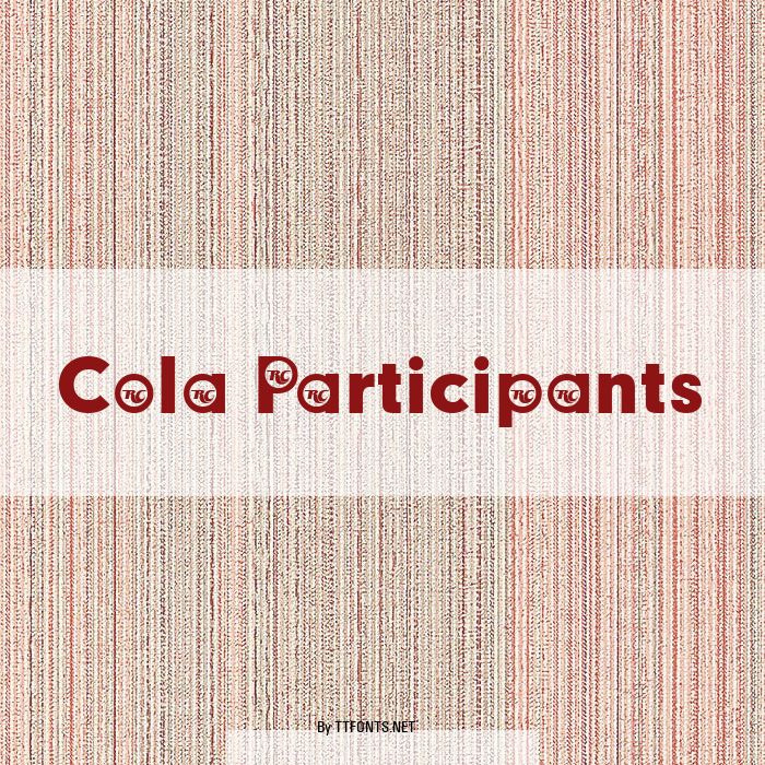 Cola Participants example