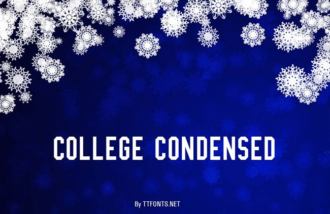 College Condensed example