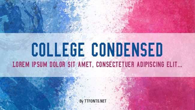 College Condensed example
