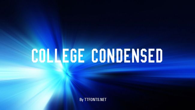 College Condensed example