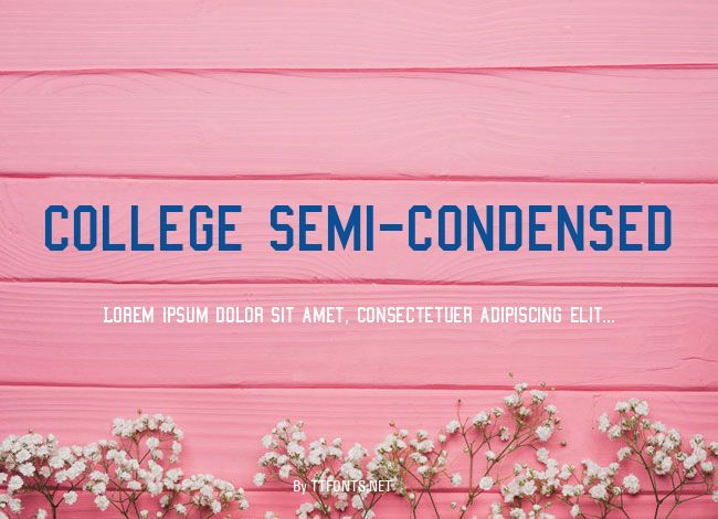 College Semi-condensed example