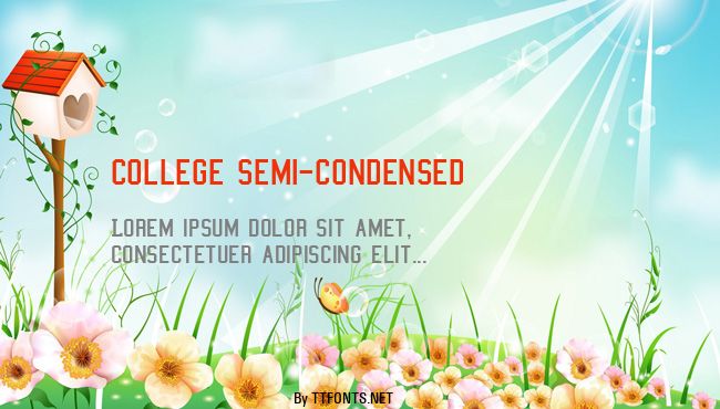 College Semi-condensed example