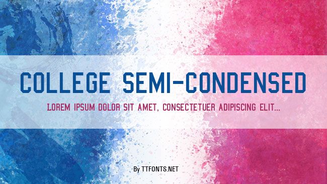 College Semi-condensed example