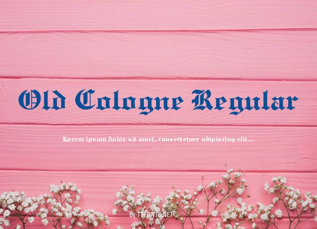 Old Cologne Regular example