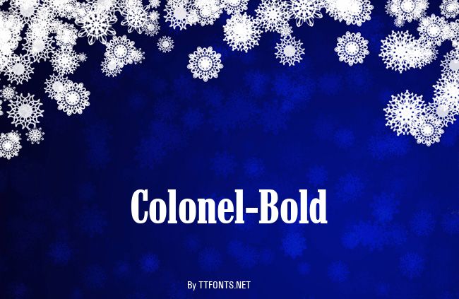 Colonel-Bold example