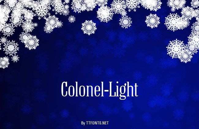 Colonel-Light example