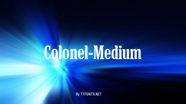 Colonel-Medium example