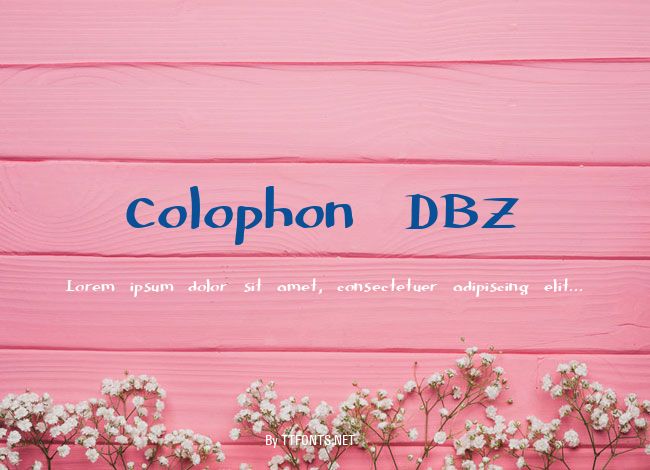 Colophon DBZ example