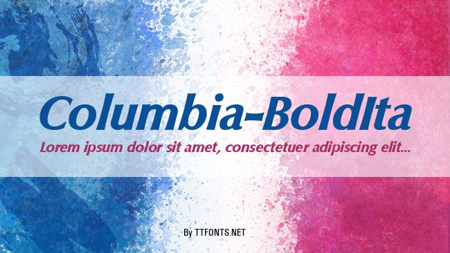 Columbia-BoldIta example