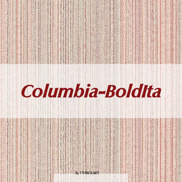 Columbia-BoldIta example