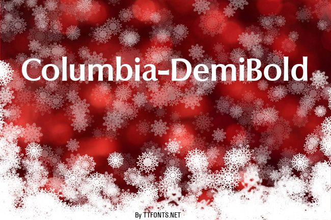 Columbia-DemiBold example