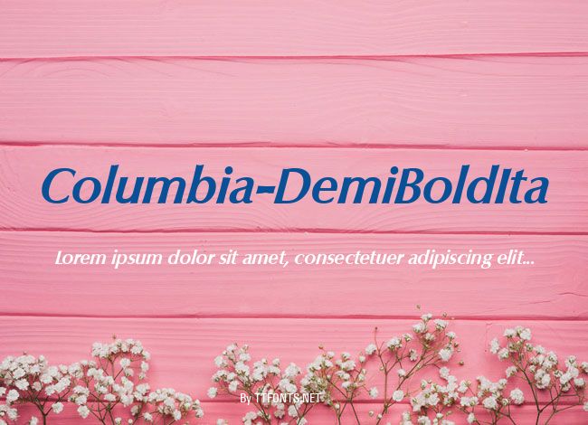 Columbia-DemiBoldIta example