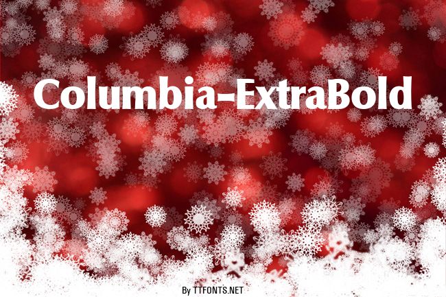 Columbia-ExtraBold example