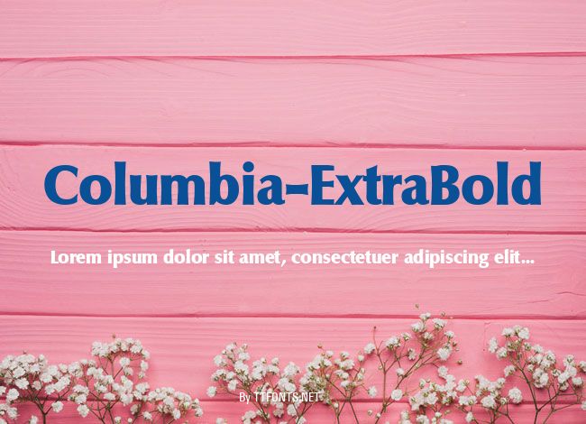 Columbia-ExtraBold example