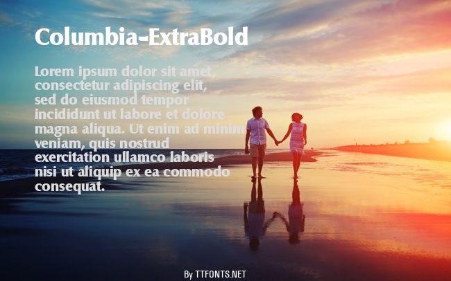 Columbia-ExtraBold example