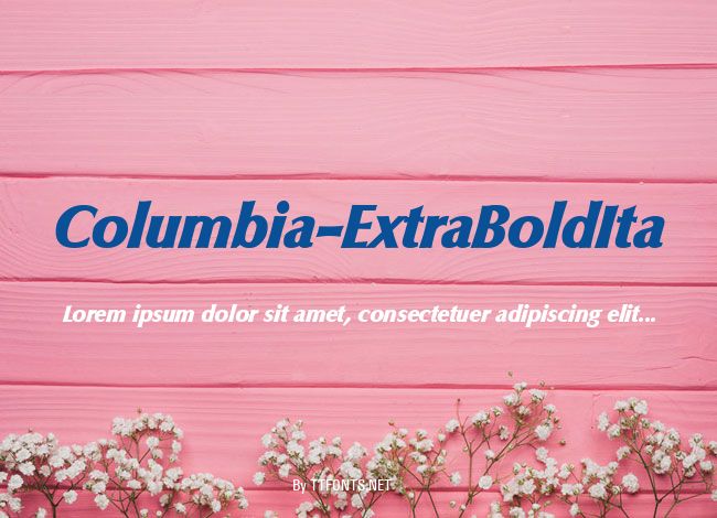 Columbia-ExtraBoldIta example