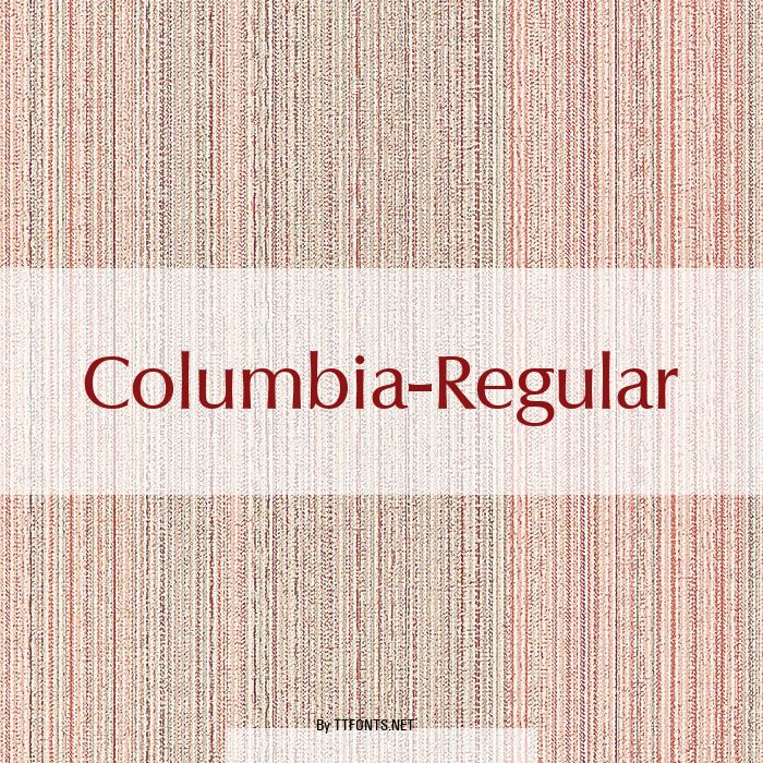 Columbia-Regular example