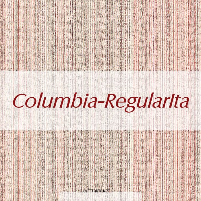 Columbia-RegularIta example